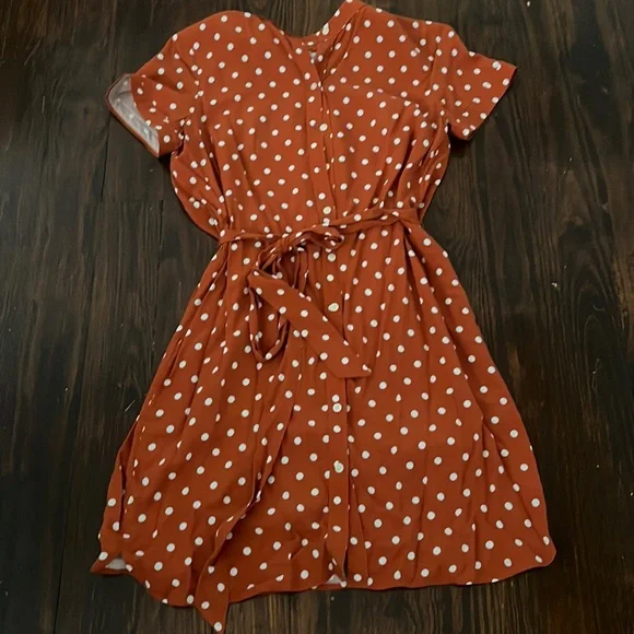 LOFT | Dresses | Loft Brown Polka Dot Dress | Poshmark